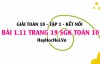 Bài 1.11 SGK Toán 10 tập 1 Kết nối tri thức